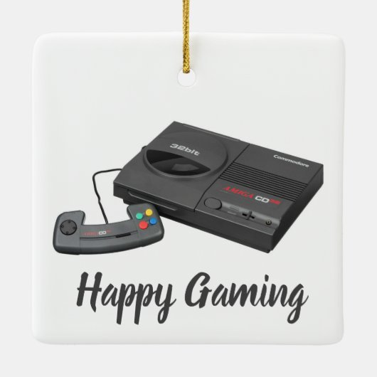 CD32 van Amiga Keramisch Ornament (Achterkant)