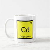 Cd - Carpe Diem Chemistry Element Symbol Funny T-s Koffiemok (Links)