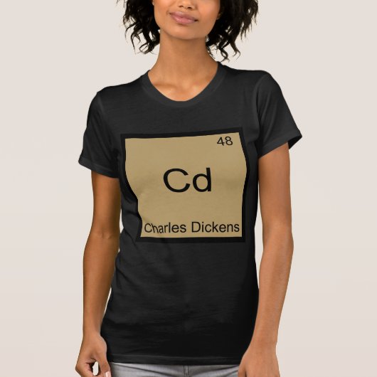 Cd - Charles Dickens Chemistry Element Symbol T-sh T-shirt (Voorkant)