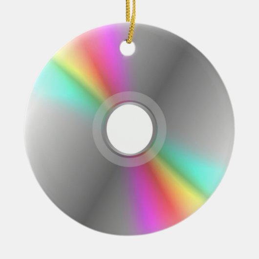 Cd-cirkelvormgeving Keramisch Ornament (Voorkant)