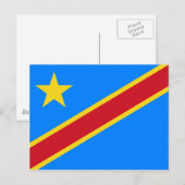 Cd Congo vlag Briefkaart (Voorkant / Achterkant)