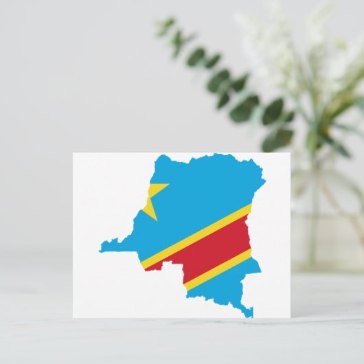 Cd Congolese vlag Briefkaart (Staand voorkant)