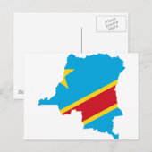 Cd Congolese vlag Briefkaart (Voorkant / Achterkant)