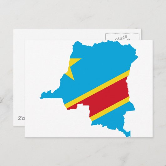 Cd Congolese vlag Briefkaart (Voorkant / Achterkant)