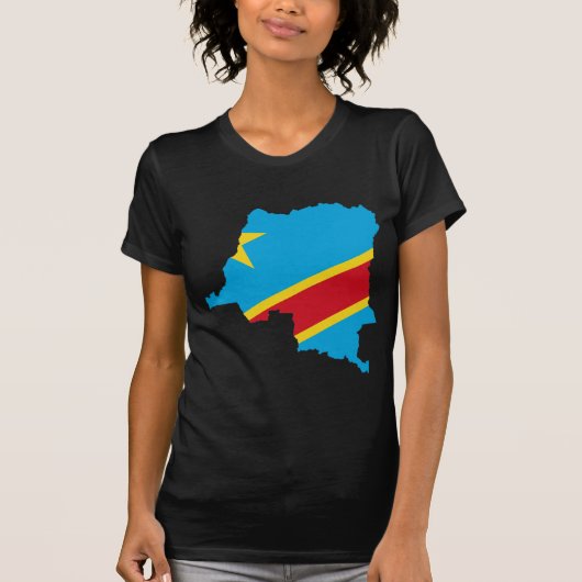 Cd Congolese vlag T-shirt (Voorkant)