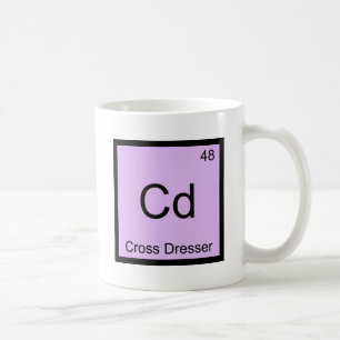 Cd - Cross Dresser Chemistry Element Symbol T-shir Koffiemok