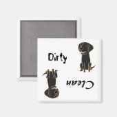 CD- Dirty Paws Flat-Coated Retriever Magnet (Voorkant / Achterkant)