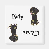 CD- Dirty Paws Flat-Coated Retriever Magnet (Voorkant)