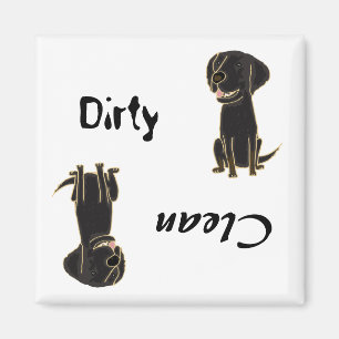 CD- Dirty Paws Flat Coated Retriever Magnet