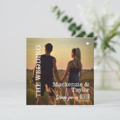 CD Foto Hoes Bruiloft Kaart (Staand voorkant)
