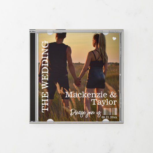 CD Foto Hoes Bruiloft Uitnodiging (Cover)