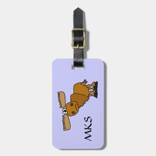 CD-Funny Moose Bagagelabel (Voorkant verticaal)