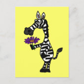 CD-Funny Zebra met Daisy Briefkaart (Voorkant)