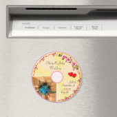 CD Label Wedding Keepsake Magneet (Insitu (Vaatwasser))