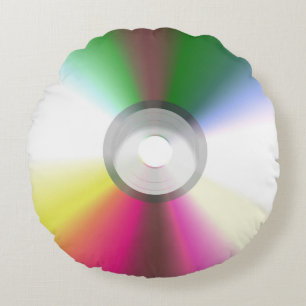 CD met compact disc, dvd Rond Kussen
