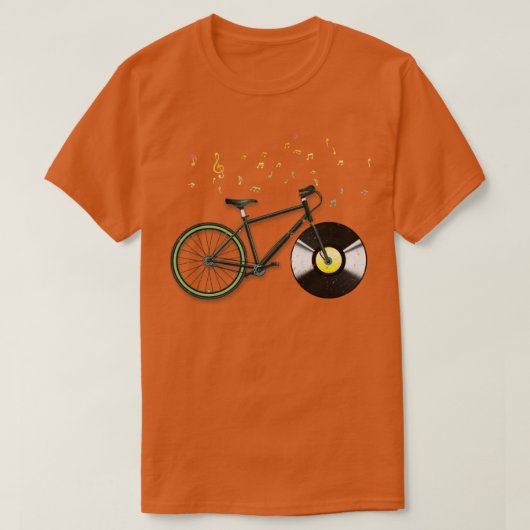 CD Music-fietscyclus Retro-fietsenband T-shirt (Design voorkant)