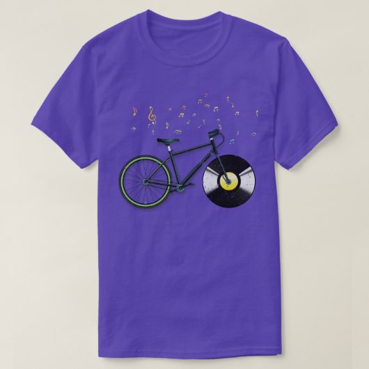 CD Music-fietscyclus Retro-fietsenband T-shirt (Design voorkant)
