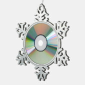 "cd"-ontwerpopgaven en -producten tin sneeuwvlok ornament (Rechts)