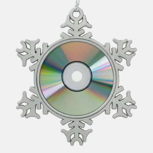 "cd"-ontwerpopgaven en -producten tin sneeuwvlok ornament (Voorkant)