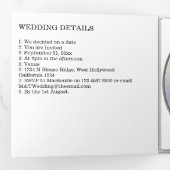 CD Photo Cover Wedding Invitation Drieluik Wenskaart (Binnenzijde eerst)
