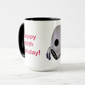 Cd Player Over the Hill 40th Birthday Coffee Mok (Voorkant links)