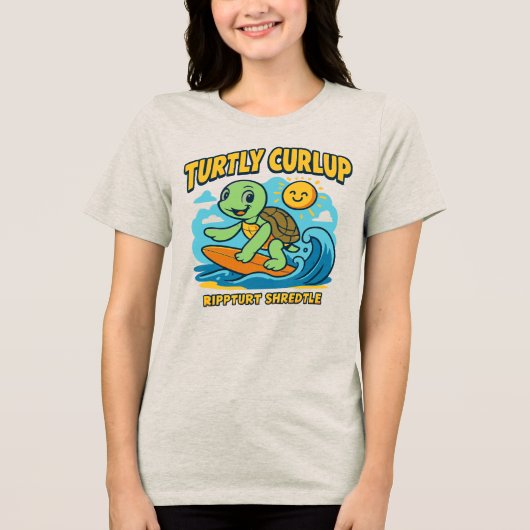 CD turtlycurlup Tri-Blend Shirt (Voorkant)