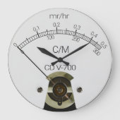 CD V-700 Geiger Counter Face Clock Grote Klok (Voorkant)