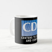 CDC-centra om zwart te bedriegen Koffiemok (Voorkant links)