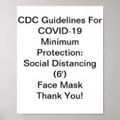 CDC-richtsnoeren voor COVID-19 Poster (Voorkant)