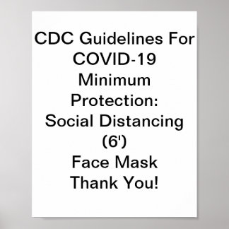 CDC-richtsnoeren voor COVID-19 Poster