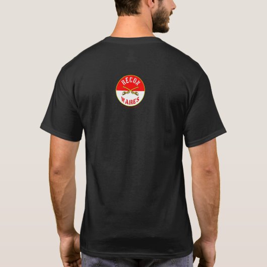CDD-Logo Mannen T-Shirt met Recon Wares Logo (Achterkant)