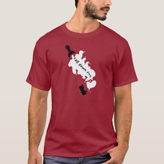 CDF Broken Fles (maroon) T-shirt (Voorkant)