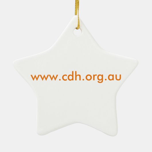 CDH Australia Kerstversiering Keramisch Ornament (Achterkant)