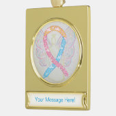 CDH Awareness Ribbon Angel Art Ornament Verguld Banner Ornament (Links)
