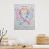 CDH Awareness Ribbon Angel Cherub Art Print Poster (Keuken)