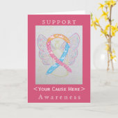 CDH Awareness Ribbon Angel Gepersonaliseerd Card Kaart (Gele Bloem)