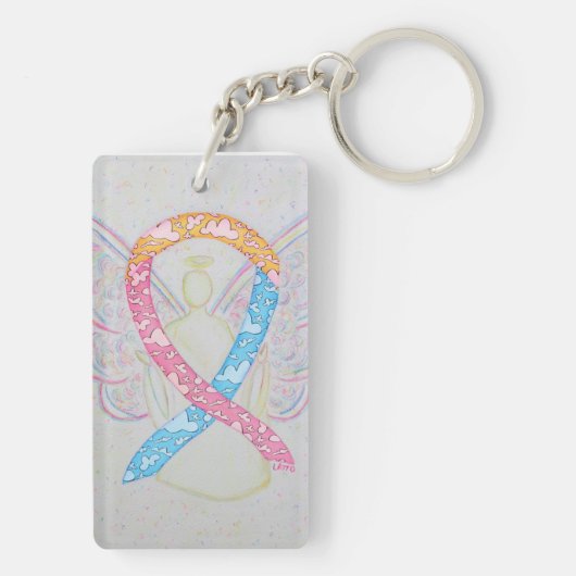 CDH Awareness Ribbon Angel Key chain Sleutelhanger (achterkant)