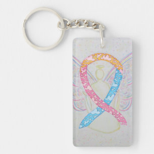 CDH Awareness Ribbon Angel Key-keten Sleutelhanger