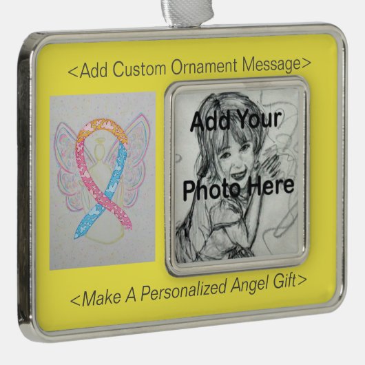 CDH Awareness Ribbon Angel Ornament (Rechts)
