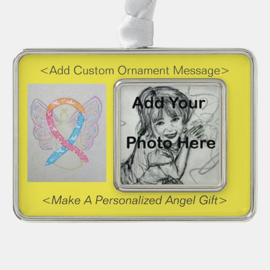 CDH Awareness Ribbon Angel Ornament (Voorkant)
