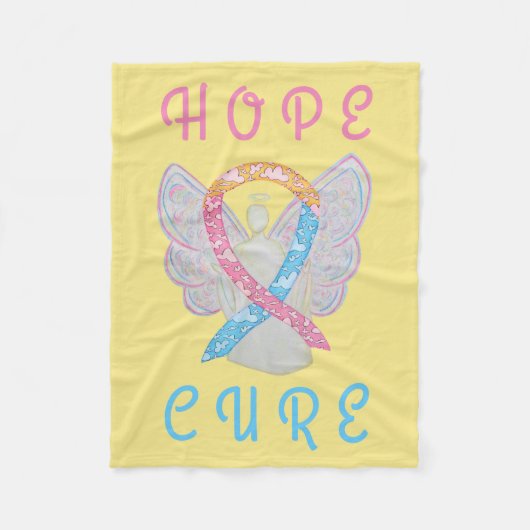 CDH Awareness Ribbon Angel Soft Fleece Blankets (Voorkant)