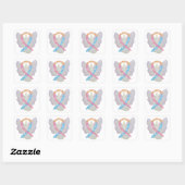 CDH Awareness Ribbon Cherub Angel Sticker Decals (Vel)