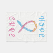 CDH Awareness Ribbon Custom Soft Fleece Blanket (Voorkant (Horizontaal))