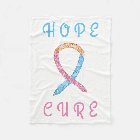 CDH Awareness Ribbon Custom Soft Fleece Blanket (Voorkant)