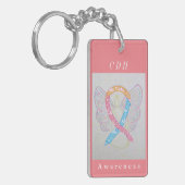 CDH Awareness Ribbon Guardian Angel Art Sleutelhan Sleutelhanger (Voorkant Links)