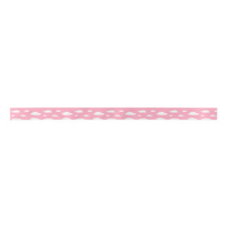 CDH Awareness Ribbon Pink Clouds Satijnen Lint