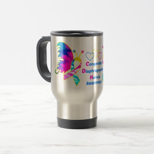 CDH Awareness Travel Mug Reisbeker (Voorkant links)