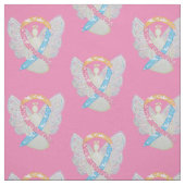 CDH Clouds Awareness Ribbon Angel Fabric Material Stof (Swatch)