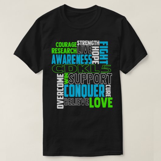 CDKL5 Awareness epileptic encephalopathy Related L T-shirt (Design voorkant)