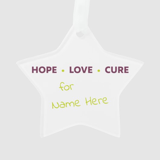 CDKL5 Bewustmakingsorganisatie Ornament (achterkant)